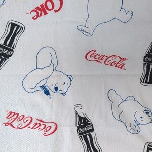 Coca-Cola Bear And Logo Throw/Fabric 45" X 60"